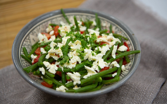 Salade de haricots verts et sa vinaigrette originale : Recette de Salade de haricots  verts et sa vinaigrette originale